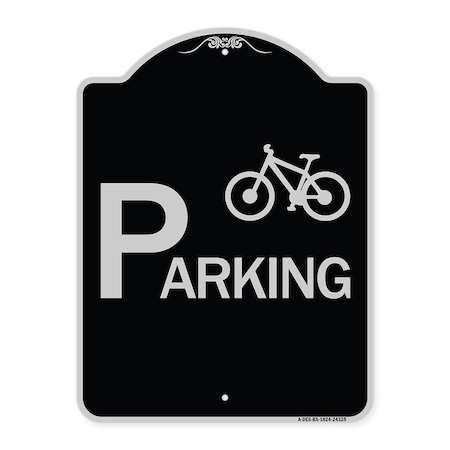 Signmission Bicycle Parking With Graphic Heavy-Gauge Aluminum Architectural Sign, 24" x 18", BS-1824-24325 A-DES-BS-1824-24325